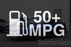 50+ MPG Decal