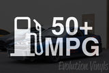 50+ MPG Decal
