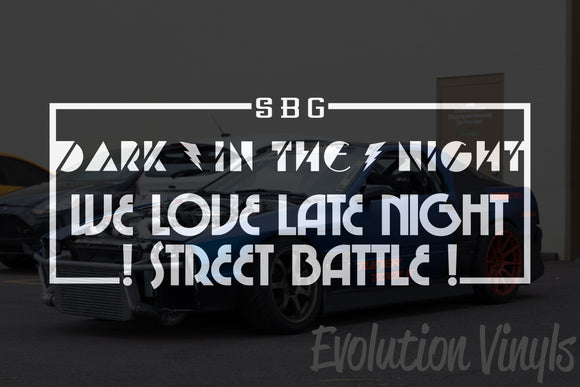 Dark in the Night V1 Decal
