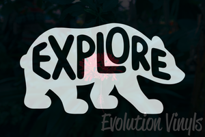 Explore Bear Sticker Decal V1